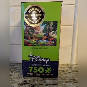 Thomas Kinkade Disney Winnie the Pooh 1 Jigsaw Puzzle 750 Pieces Complete Poster